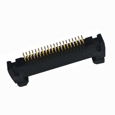 1.27mm box header with latches vertical top entry DIP type connector