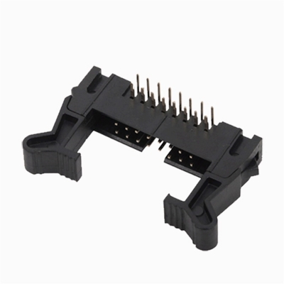 2.00mm box header with latches right angle side entry DIP type connector